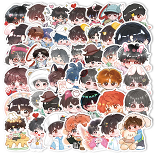 Q版苏新皓贴纸可爱卡通TF三代明星周边封口贴手机壳手账行李箱防水贴画