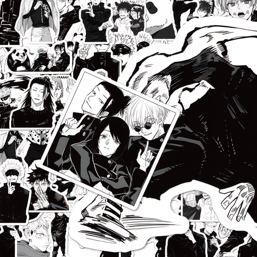 咒术回战贴纸五条悟黑白帅气ins