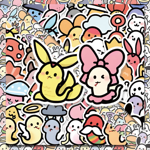 陶创创蛇年卡通小蛇贴纸可爱