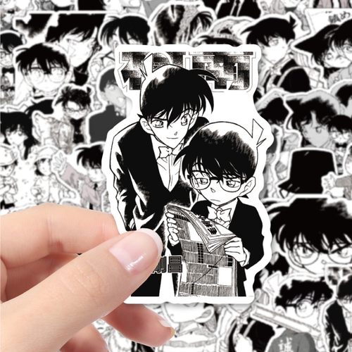柯南贴纸黑白古早日系名侦探柯南