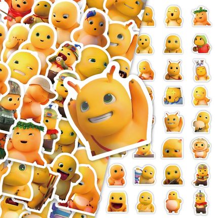 100张卡通可爱奶龙贴纸手机壳DIY贴纸水杯装饰贴纸行李箱贴纸笔记本电脑贴纸