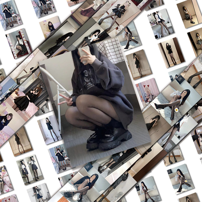 140张黑丝美女贴纸高颜值网红爆款纯欲姐姐桌面手账手机防水贴画