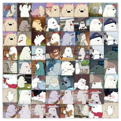 陶创创贴纸可爱裸熊贴纸