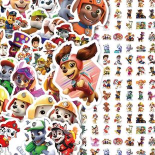 160张汪汪立大功贴纸可爱狗狗装 饰巡逻队手机手账儿童卡通防水贴画