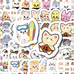 SKZOO动物贴纸可爱卡通装饰小图案明星周边手账防水桌面遮丑DIY贴画