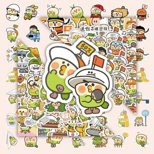 陶创创贴纸可爱趣味小鹦鹉贴纸