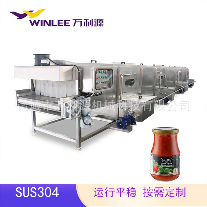 蒸汽加热喷淋巴氏杀菌线瓶装果汁巴氏杀菌机鱼罐头低温灭菌设备