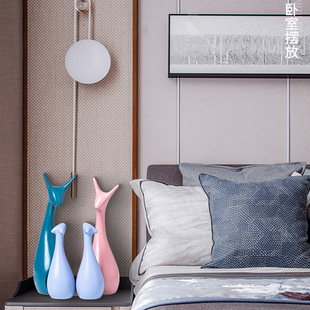 三口四口五口之家客厅摆件陶瓷家居酒柜电视柜房间装饰品桌上摆饰