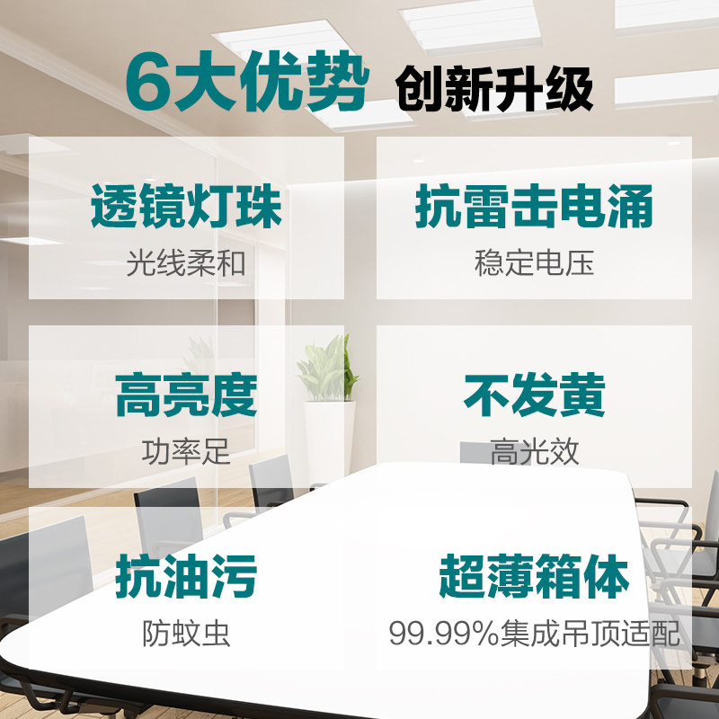 集成吊顶led吸顶灯300x300铝扣板厨房卫生间300x600嵌入式平板灯,家装灯饰光源,厨卫/阳台/玄关/过道吸顶灯,淘宝优惠券,粉丝福利购,淘宝优惠卷