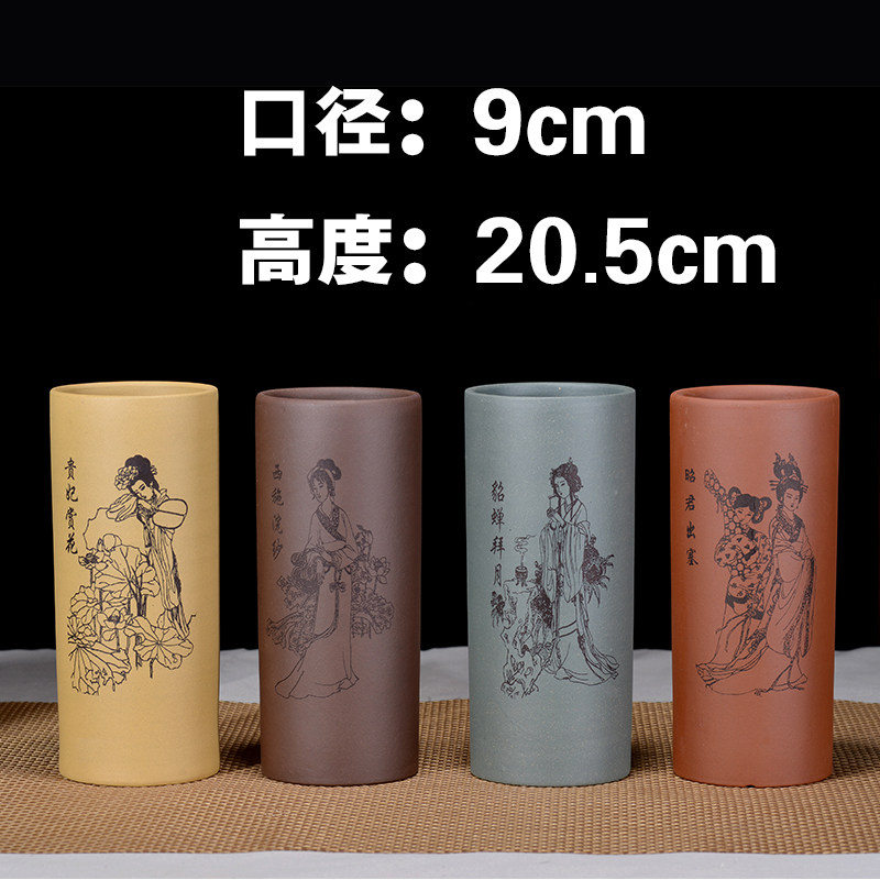 紫砂小花盆文竹小叶紫檀罗汉松金丝楠君子兰多肉盆景室内绿植盆栽