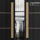中式 大门拉手木门定制 祥云大门拉手不锈钢加厚玻璃大门拉手新中式