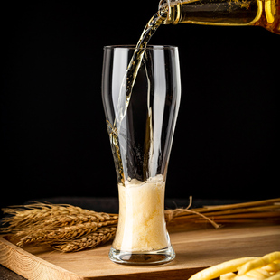 加厚啤酒杯家用大号扎啤杯高档玻璃杯网红大容量精酿啤酒麦啤杯子