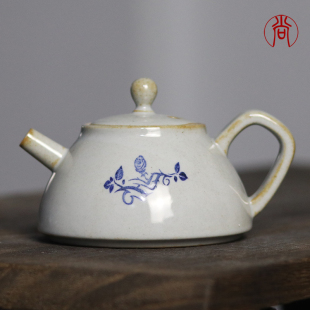 家用办公室小号壶女功夫茶具 草木灰泡茶壶陶瓷壶单壶单人一人日式