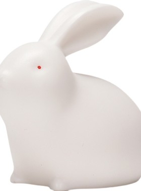 创意陶瓷动物卡通小兔子摆件家居客厅桌面简约装饰品茶道茶宠茶玩