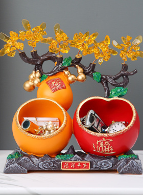 福禄平安钥匙收纳摆件客厅玄关柜桌面乔迁新家居装饰品结婚送礼物