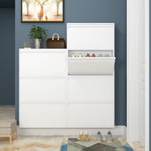 超薄鞋 柜 柜家用门口大容量12cm极窄玄关柜楼道入户门后钢制翻斗鞋