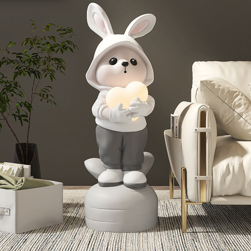 大型兔子落地客厅摆件家居饰品电视柜沙发旁边卧室灯乔迁新居礼品