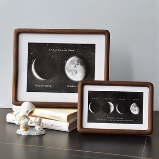 moon月亮相框定制diy 月亮情侣月球照片纪念生日礼物 出生那天