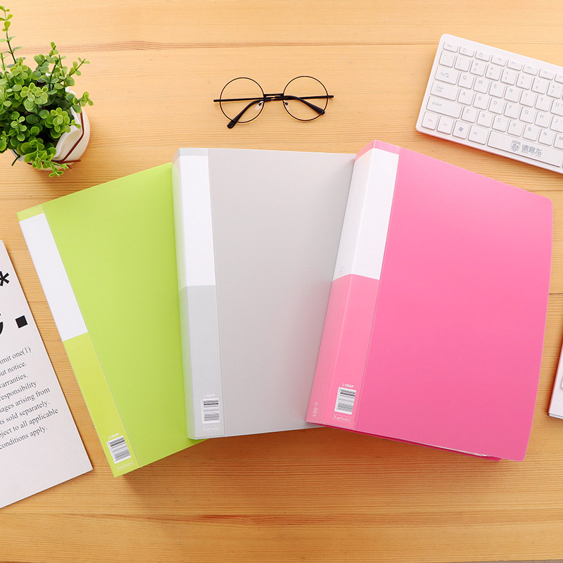 大容量100页文件夹多层A4插页活页分类夹学生用试卷收纳袋办公用