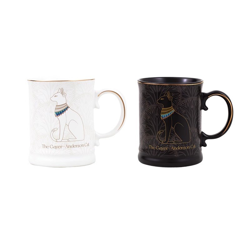大英博物馆盖亚安德森猫复古情侣水杯子马克对杯文创生日礼物女