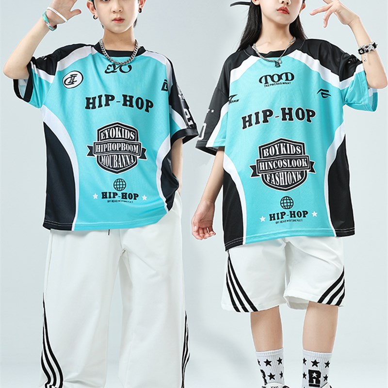 速发街舞少运潮服嘻哈男孩套装动iphop六一演出服小学生儿h会服装