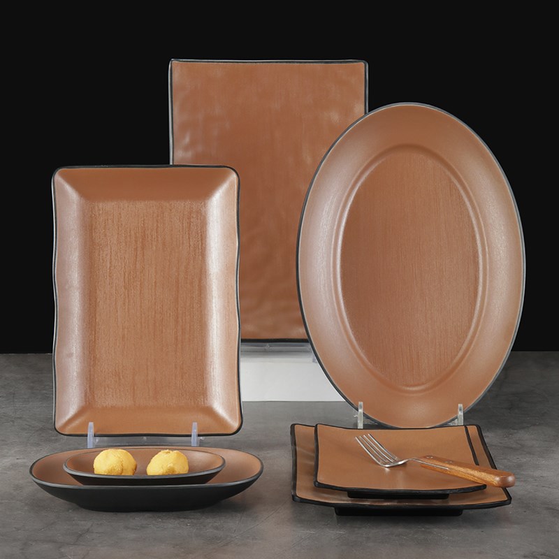 速发密胺烧烤盘子长方形塑料日式司子创意寿菜盘火锅碟盘烤肉盘子