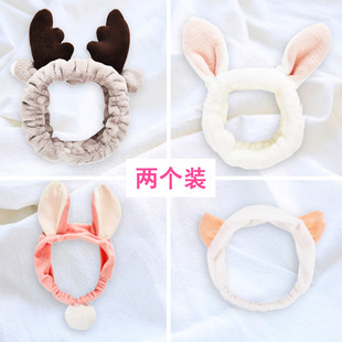 速发可爱猫耳朵束箍发化洗漱发套敷用的发箍带妆洗脸头发带
