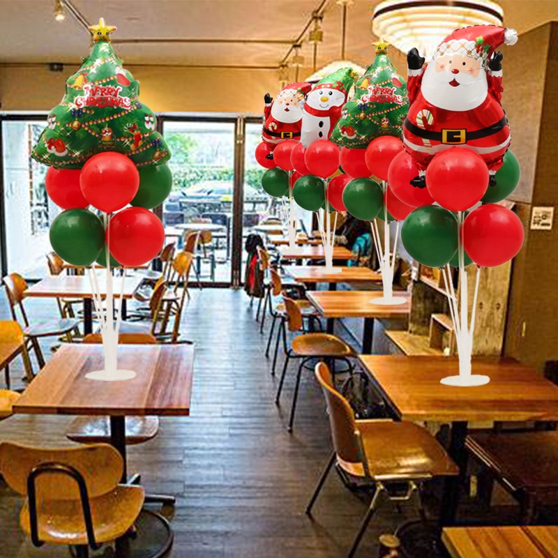 速发圣诞节气球装饰桌飘立柱商场店布学校幼儿园活动场景氛围置铺