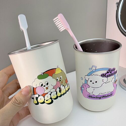 速发情侣04漱口杯洗漱牙简约高颜值不锈舍杯刷杯牙缸宿钢杯子高级