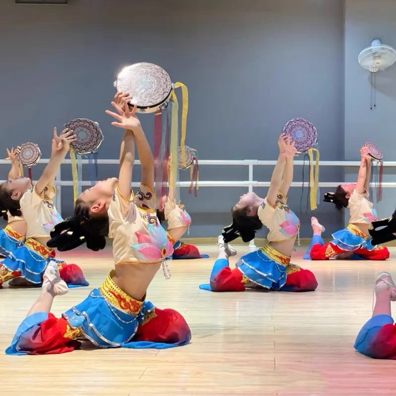 速发飞天乐鼓演出服敦舞煌蹈服古具舞服装妙音反弹琵琶道典铃鼓