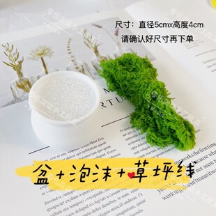 速发扭扭棒钩织手防迷你塑料小花盆小盆栽花瓶多肉工摔填充小白盆