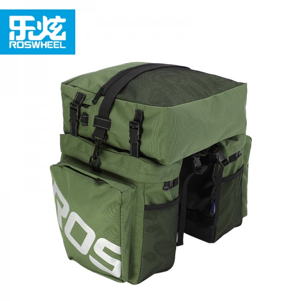 乐炫14892 山地自行车尾后架包后 后坐包三合一川藏线驮包