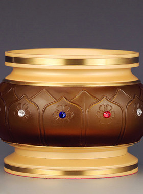 台湾琉璃纯铜佛具供佛用品套装财神供具关公家用供水杯香炉供佛灯