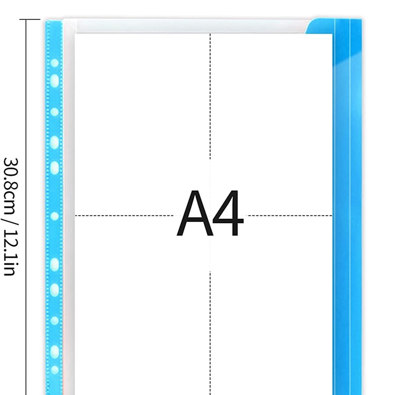 A4 Size Plastic File Folders Wallets Colorful Document Files
