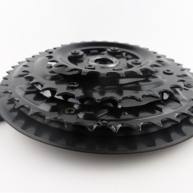 新金属登山车大齿盘自行车42t轮盘链盘齿盘曲柄变速27速21速前齿