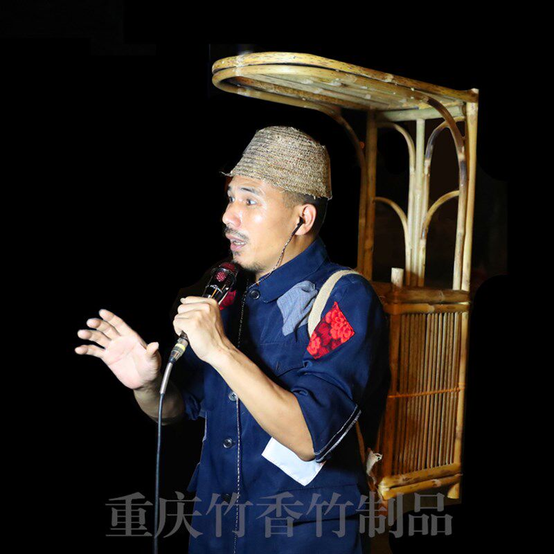 极速厂家书生竹篓竹制宁采臣古代背书箱广告揹包移动售货揹筐行脚