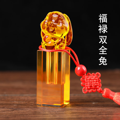 胎发纪念品胎毛印章脐带章diy制作水晶琉璃生肖牛虎宝宝肚脐百天