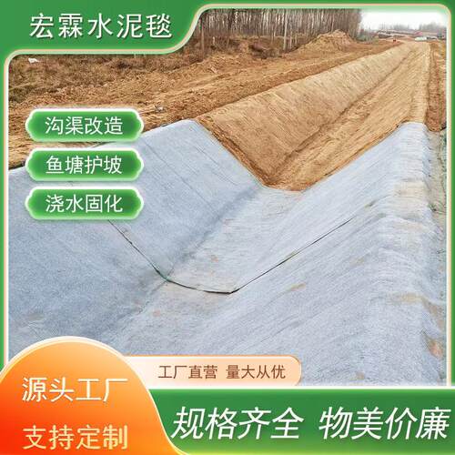 现货加厚水泥浇水固化新型混x凝土鱼塘护坡铺路水渠防水河道基坑