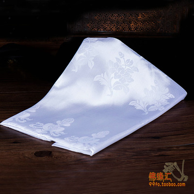 速发西藏庆典送礼用品族藏提花八吉祥4西哈达 长26m*藏8cm白色哈