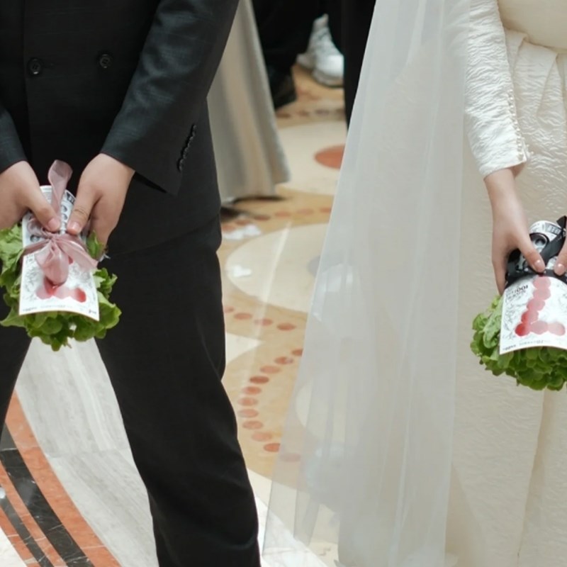 速发柿子生菜玩偶手捧花婚礼抛洒结婚生财花束柿柿如意菜狗创意道