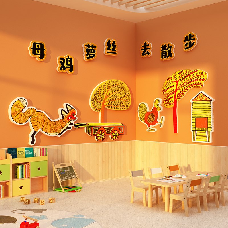 幼儿园墙面装饰环创主题成品材料绘本馆图书角布置阅读区走廊楼梯