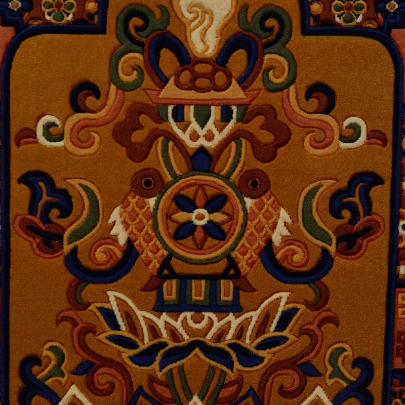 藏式坐垫羊毛八吉祥上师法座靠背打坐坐垫拜垫柔软舒适藏式靠背垫