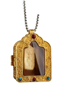 藏式纯铜佛龛嘎乌盒吊坠搭配小佛像随身挂件平安复古盒子项链