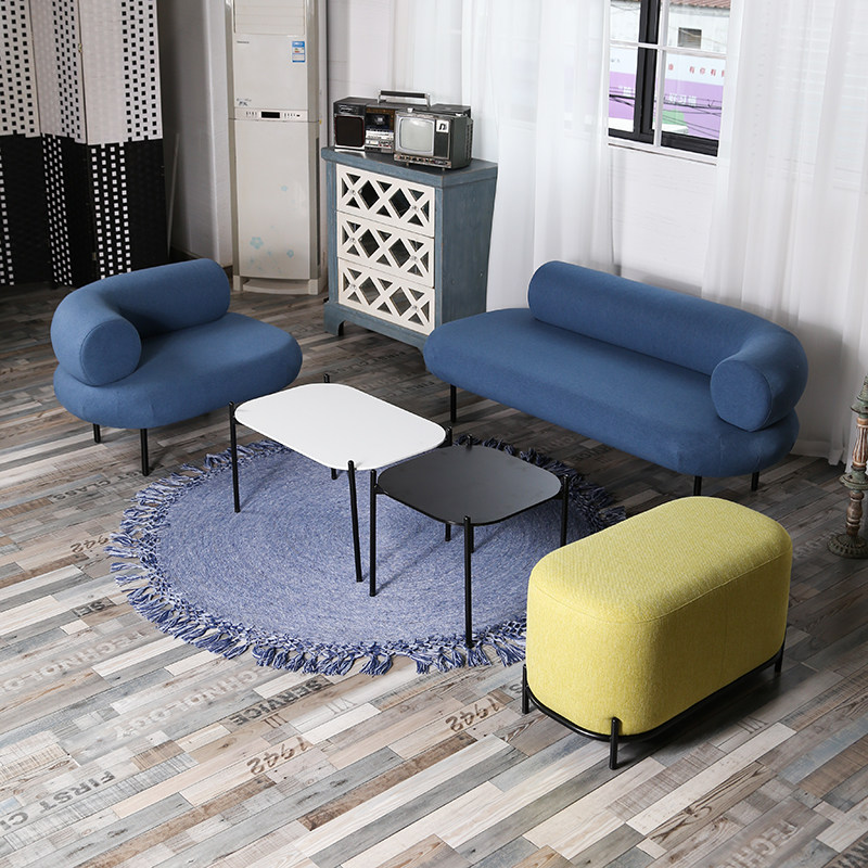 沙发会客创意布艺接待客厅组合欧式现代简约办公弧形酒店大堂异形