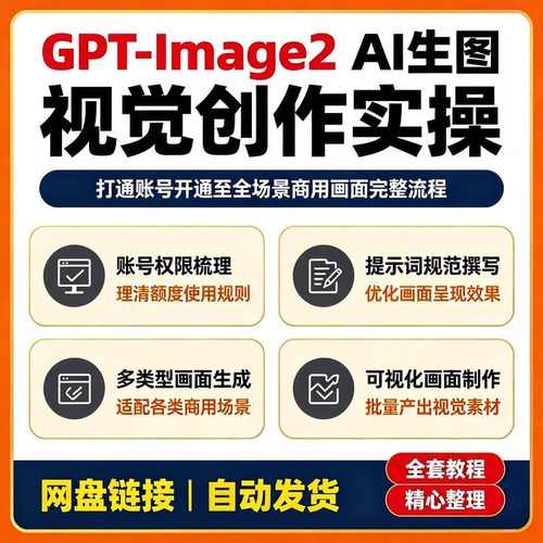 AI生图全套视频制作 GPT-Image2 零基础从入门到A高效创作实操