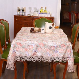 家居布艺h盖巾提花缎花布圆桌布田园花餐桌布茶几布多用方巾 新款