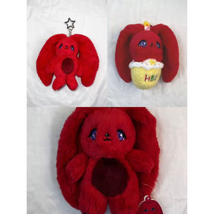 宋雨琦YUQI周边毛绒挂件GIGI红色兔子生日玩偶公仔钥匙扣应援礼物