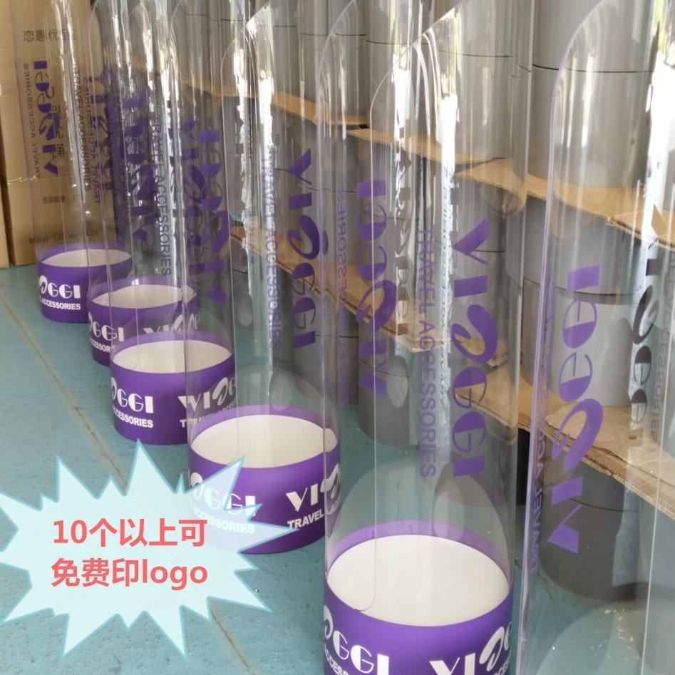 以润圆形枕桶亚克力U型颈旅行枕靠枕展示架飞机枕头展柜厂家直售