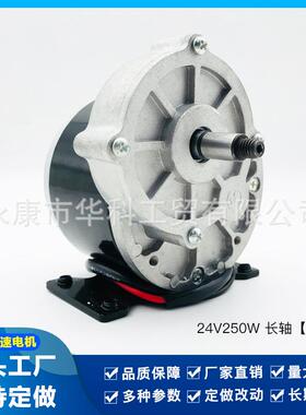 无刷直流电机1016Z(12V250W)长轴皮带轮减速游乐设备撒肥机电动机