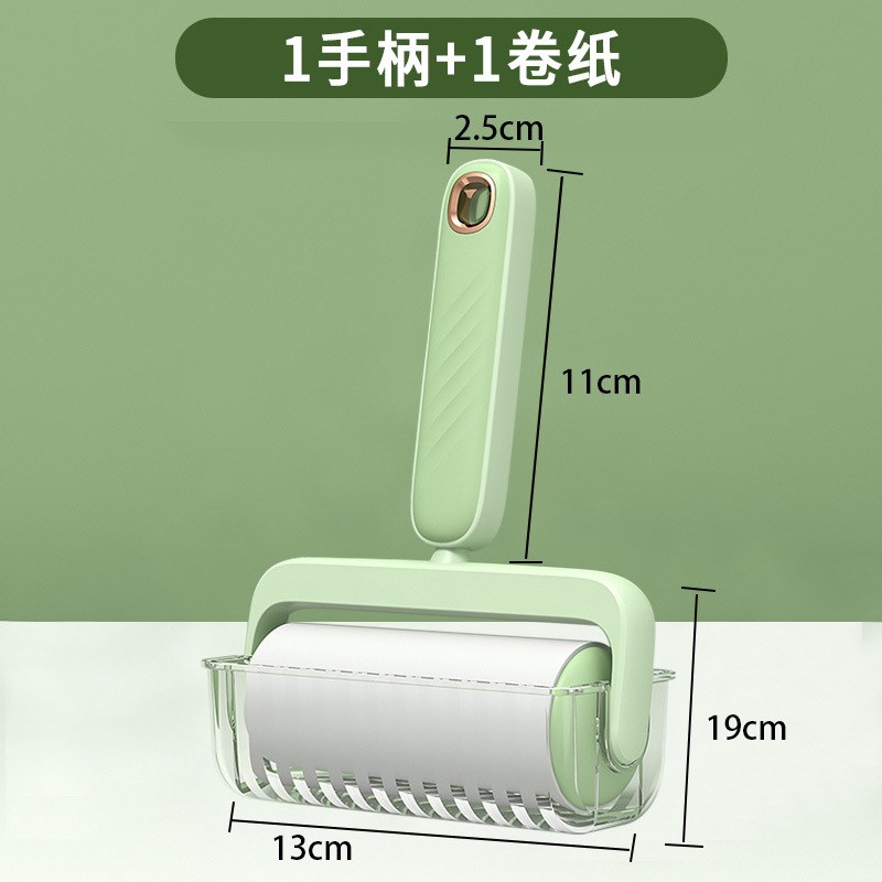新款波纹粘e毛器卷纸可撕式家用衣物沙发宠物清洁去毛粘毛器滚筒